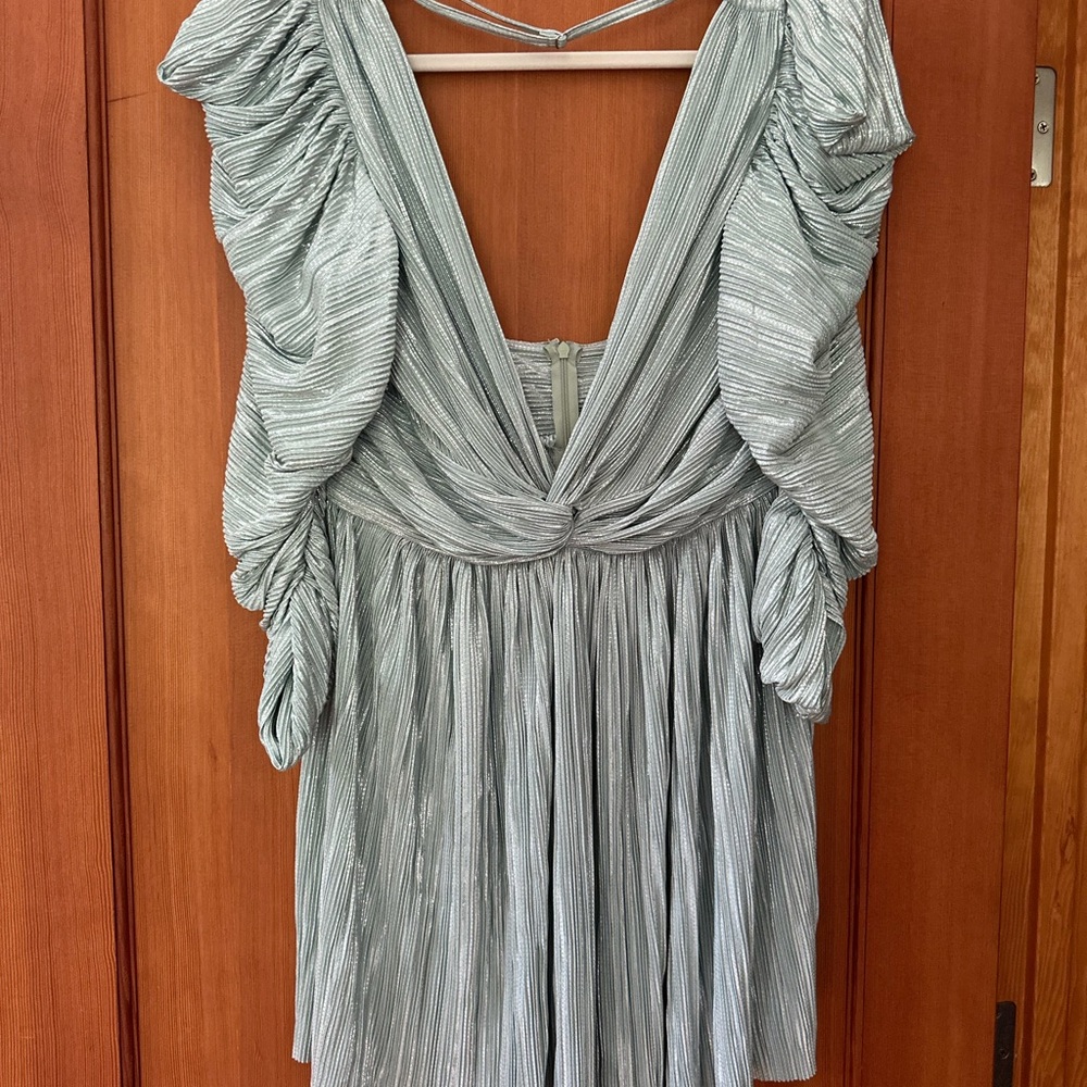 Sabina Musayev silvery green dress size M